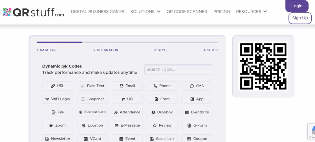 QRStuff Công cụ tạo mã QR online 
